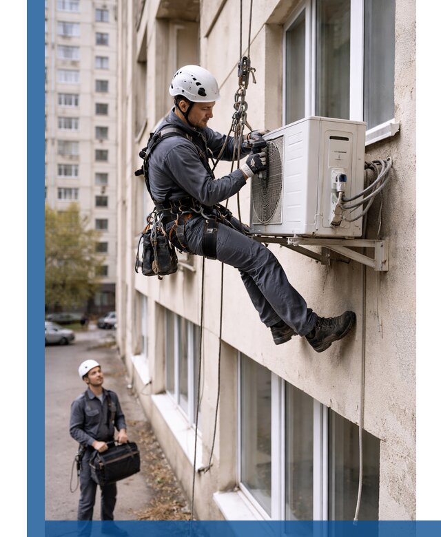 Демонтаж внешнего блока кондиционера в Нягани профессионально