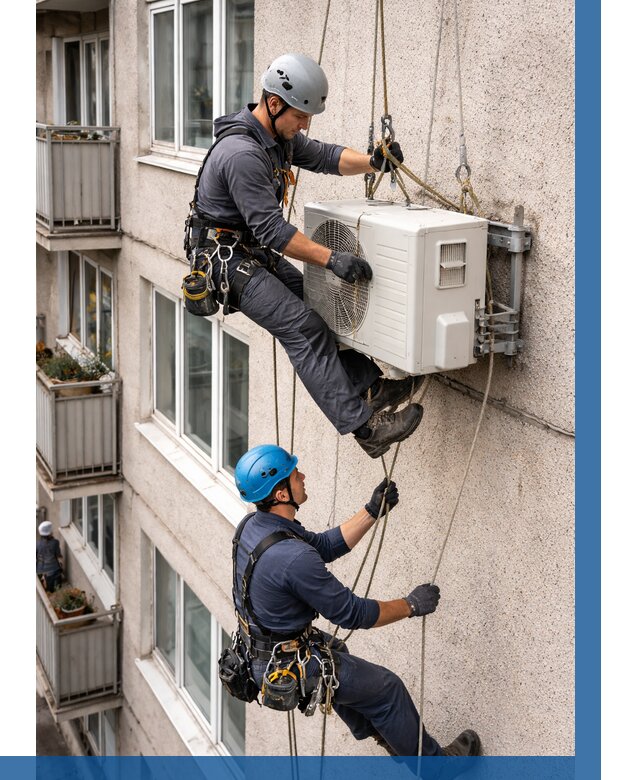 Перенос внешнего блока кондиционера в Нягани от 9167 р.| ВЫСОТНИК-Нга