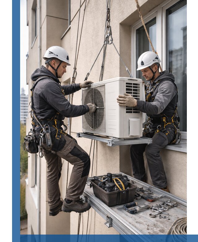 Перенос внешнего блока кондиционера в Нягани с монтажом и крепежом