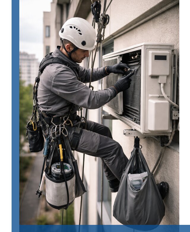 Обслуживание внешнего блока кондиционера в Нягани профессионально