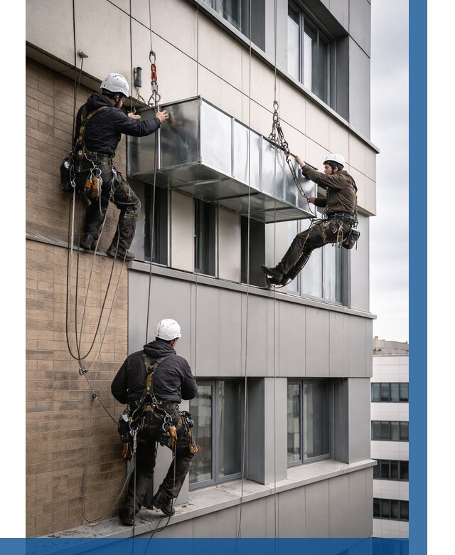 Монтаж воздуховодов на фасаде в Нягани от 1528 р. | ВЫСОТНИК-Нга