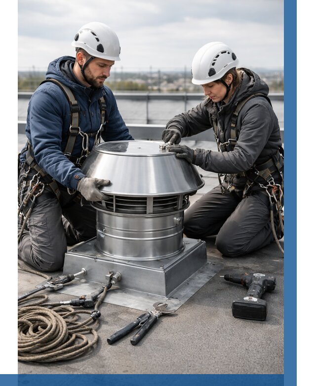 Установка дефлекторов на кровле в Нягани от 4584 р. | ВЫСОТНИК-Нга