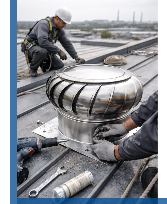 Установка дефлекторов на кровле в Нягани профессионально