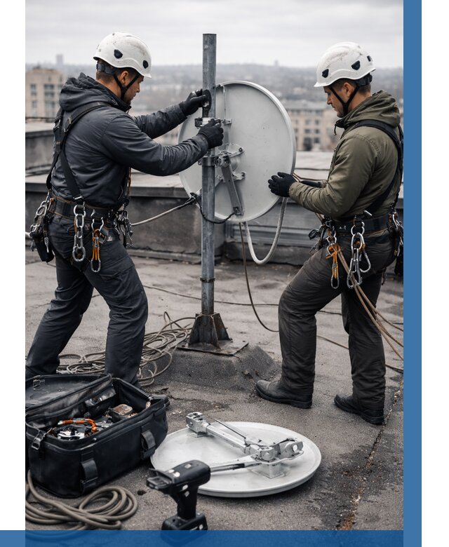 Демонтаж антенн на крыше в Нягани от 4584 р. | ВЫСОТНИК-Нга