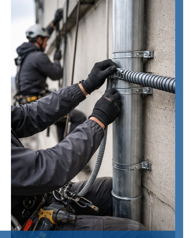 Монтаж гофры для кабеля в Нягани от 306 р. | ВЫСОТНИК-Нга