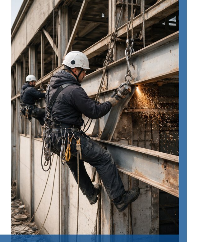 Демонтаж металлоконструкций на высоте в Нягани от 6621р. |ВЫСОТНИК-Нга