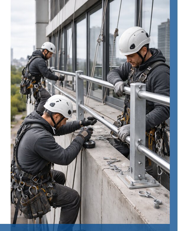 Монтаж ограждений на высоте в Нягани, от 1222 р. | ВЫСОТНИК-Нга