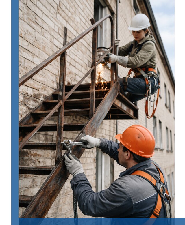 Ремонт и восстановление пожарных лестниц с выездом в Нягани