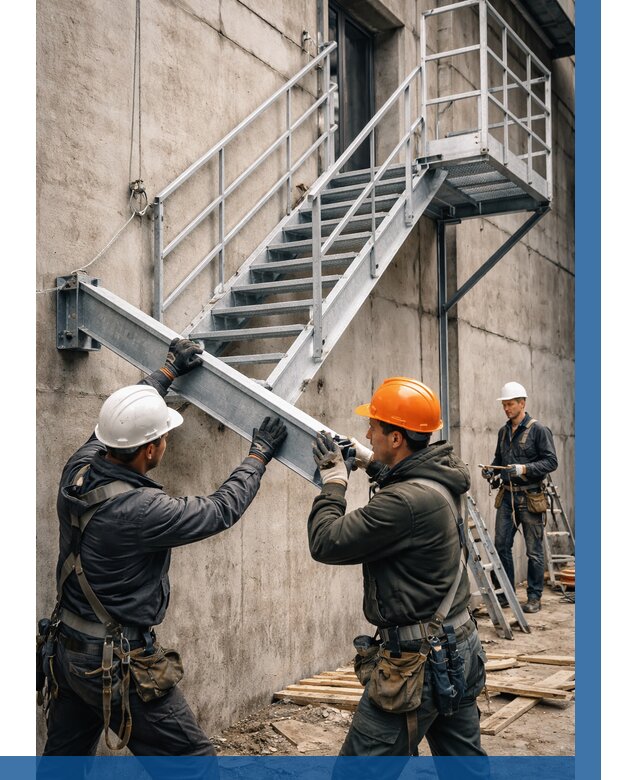 Монтаж металлических лестниц в Нягани от 15279 р. | ВЫСОТНИК-Нга