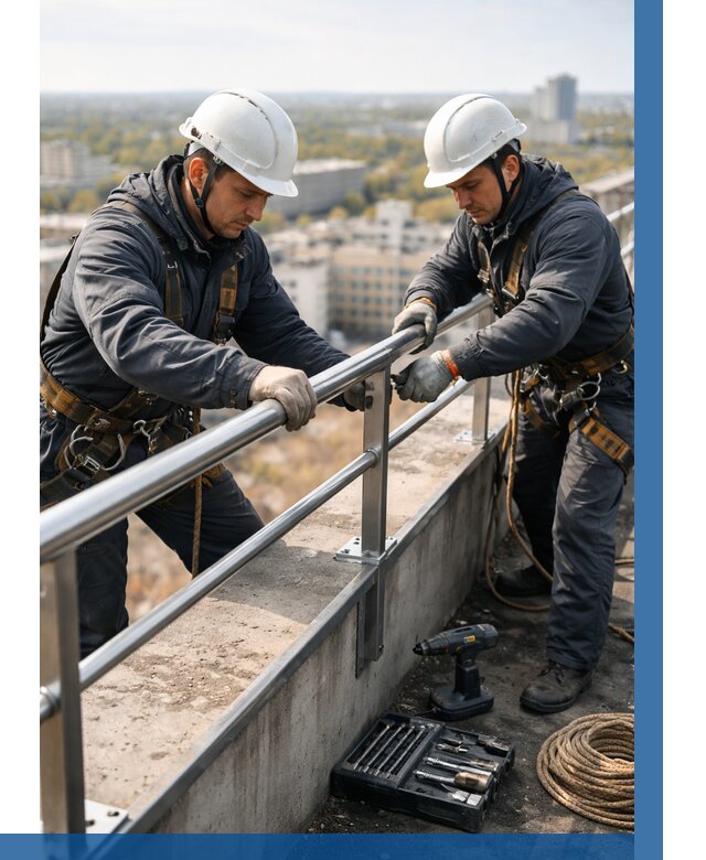 Монтаж перил на высоте в Нягани от 2547 р. | ВЫСОТНИК-Нга