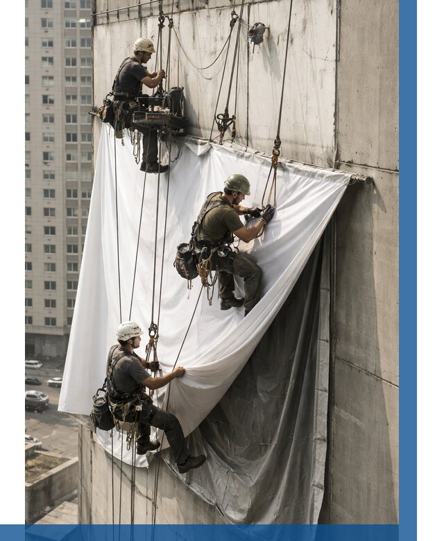 Замена баннерного полотна в Нягани от 6621 р. | ВЫСОТНИК-Нга—заказать
