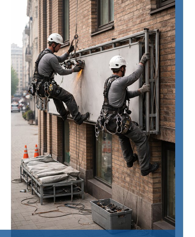 Демонтаж рекламной вывески в Нягани от 6621 р. | ВЫСОТНИК-Нга