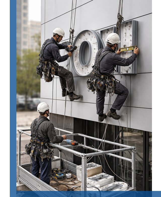 Профессиональный монтаж световых букв в Нягани под ключ