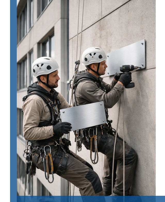 Монтаж табличек и указателей в Нягани для зданий и сооружений