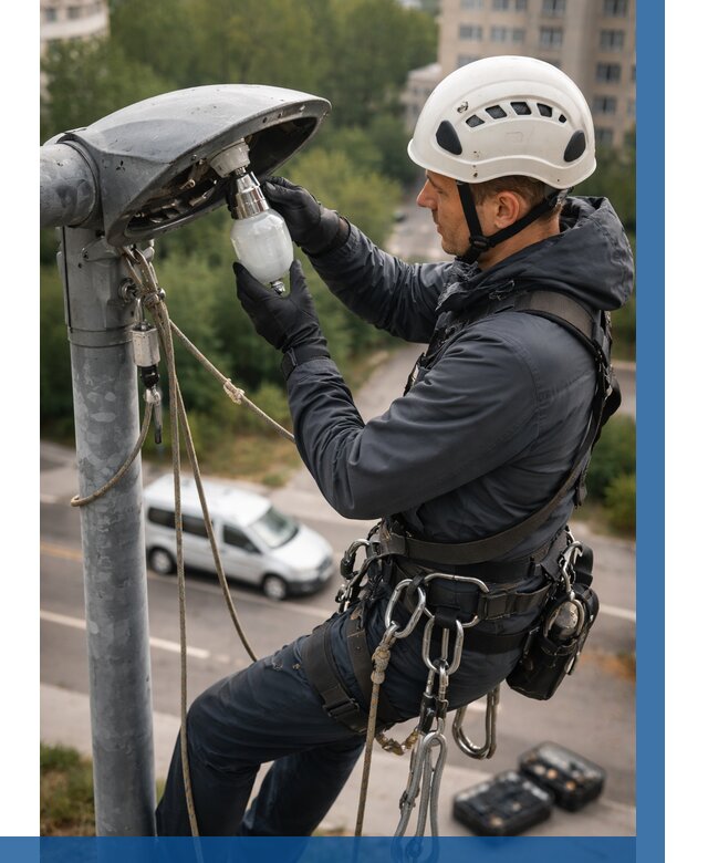 Замена ламп на высоте в Нягани от 2547 р. | ВЫСОТНИК-Нга