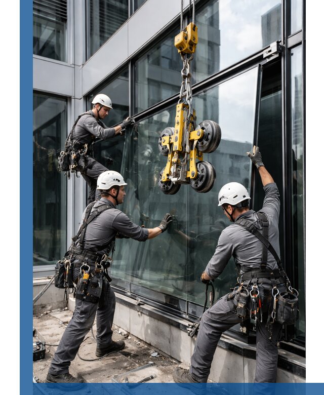 Структурное остекление фасадов в Нягани монтаж и обслуживание