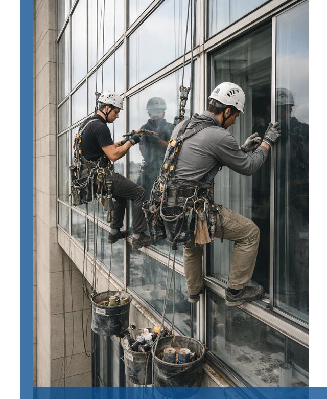 Ремонт витражных конструкций и фасадного остекления в Нягани