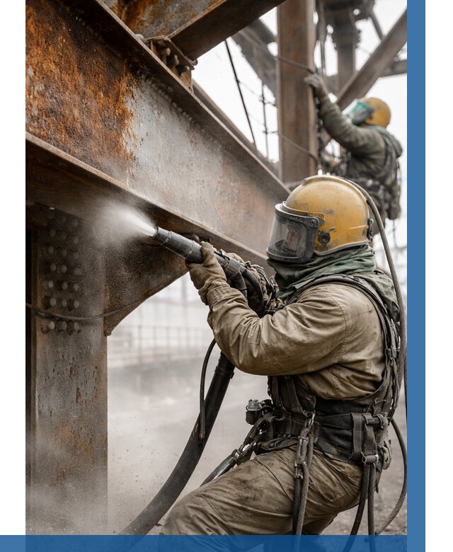 Пескоструйная очистка металлоконструкций в Нягани по 611 р.  ВЫСОТНИК-Нга