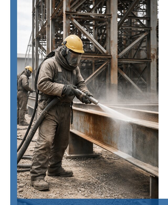 Пескоструйная очистка металлоконструкций в Нягани промышленная