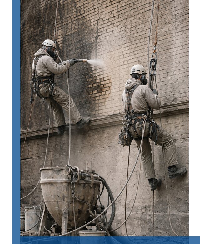 Пескоструйная очистка фасадов в Нягани профессионально