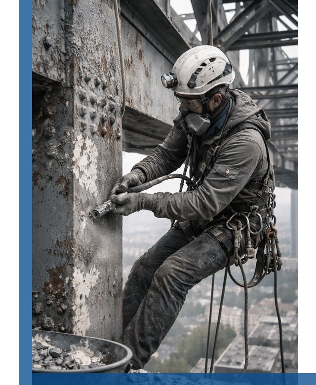 Удаление старой краски с металлических конструкций в Нягани