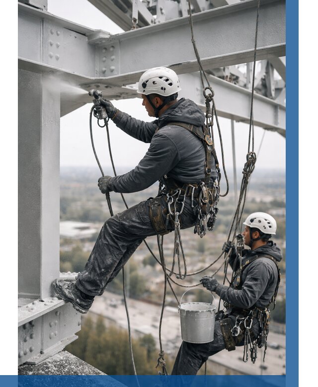 Покраска металлоконструкций на высоте в Нягани 357 р |ВЫСОТНИК-Нга