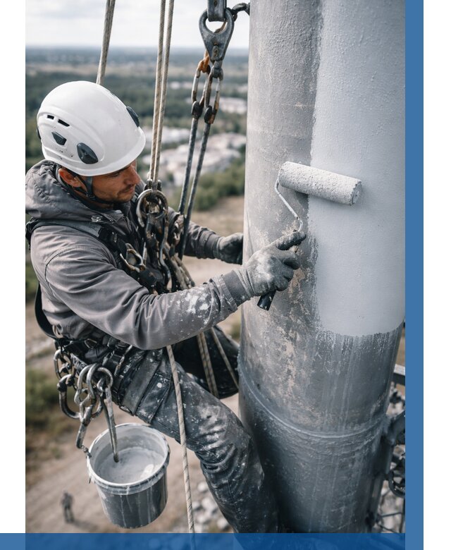 Покраска мачт связи под ключ в Нягани от 866 р. | ВЫСОТНИК-Нга