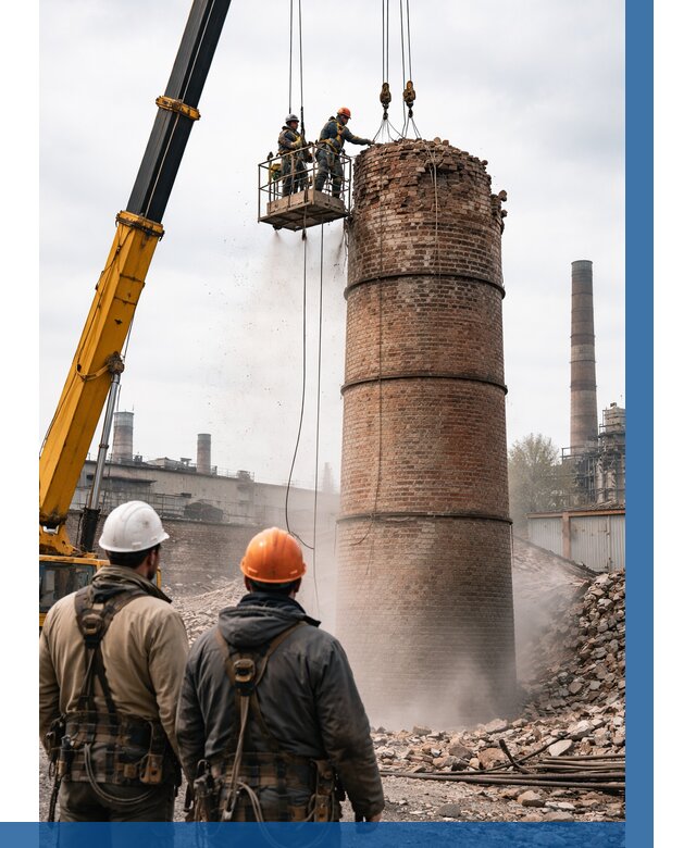 Демонтаж дымовой трубы в Нягани от 91674 р. | ВЫСОТНИК-Нга, смета