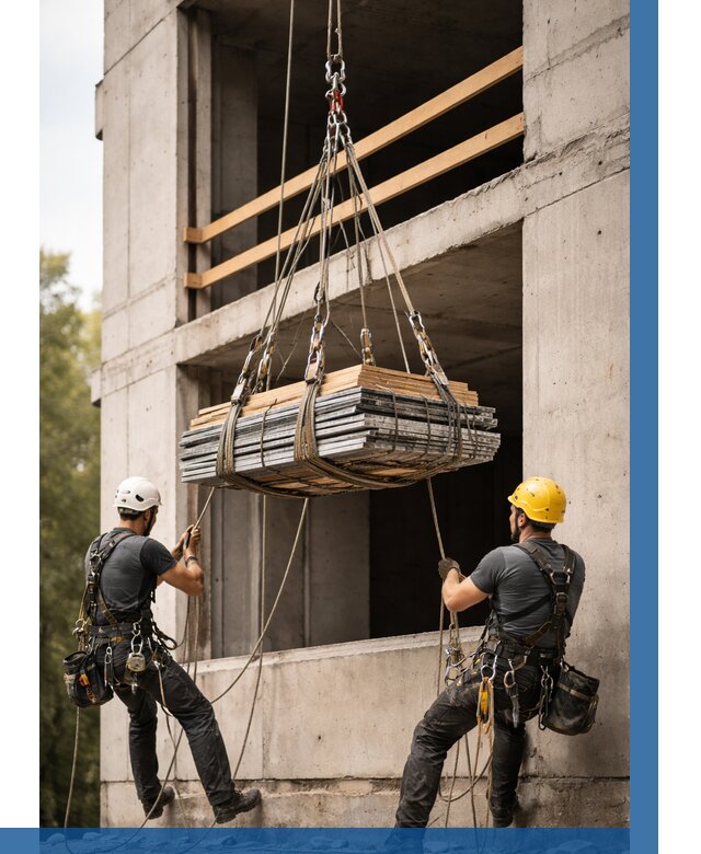 Подъем материала на этаж веревками в Нягани от 1528 р. | ВЫСОТНИК-Нга