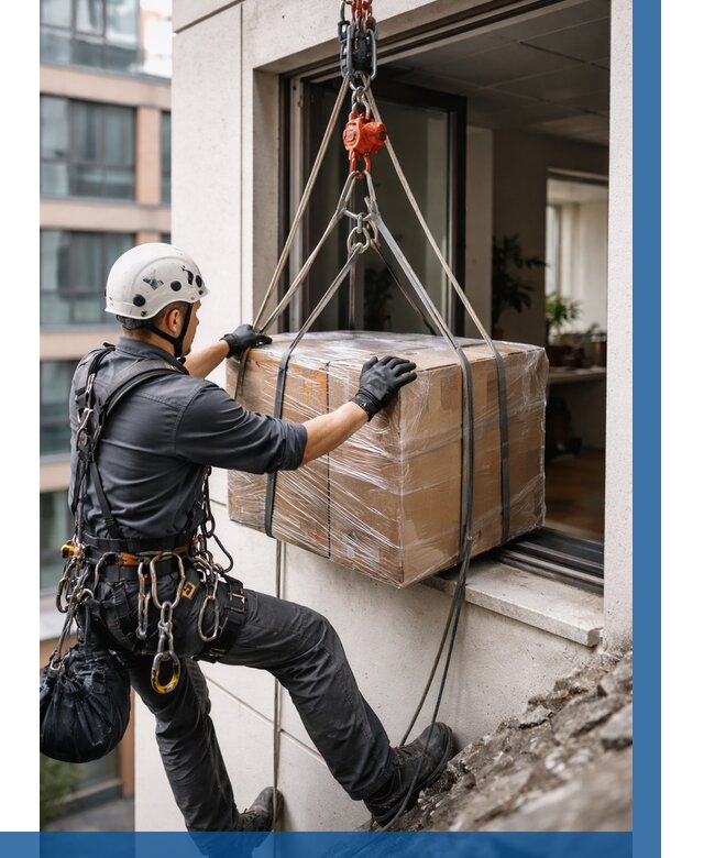 Подъем груза через окно в Нягани от 4584 р. | ВЫСОТНИК-Нга