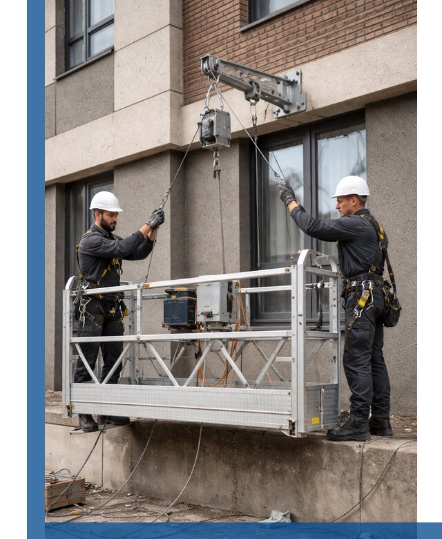 Монтаж и подъем фасадной люльки в Нягани с гарантией безопасности