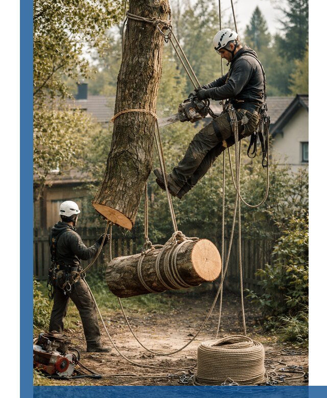 Валка деревьев частями в Нягани, безопасно и аккуратно