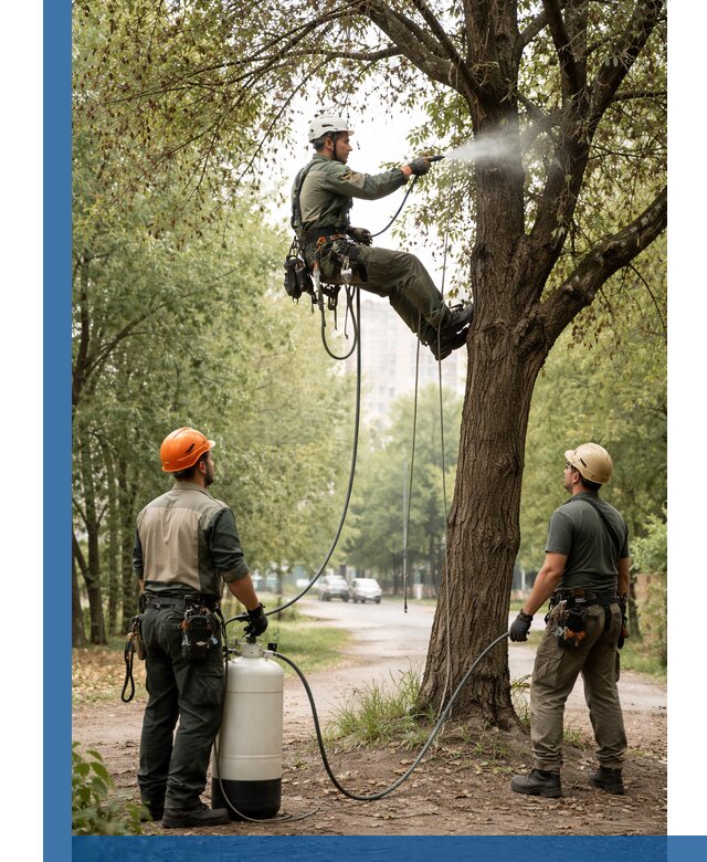 Обработка деревьев от вредителей в Нягани профессиональная защита