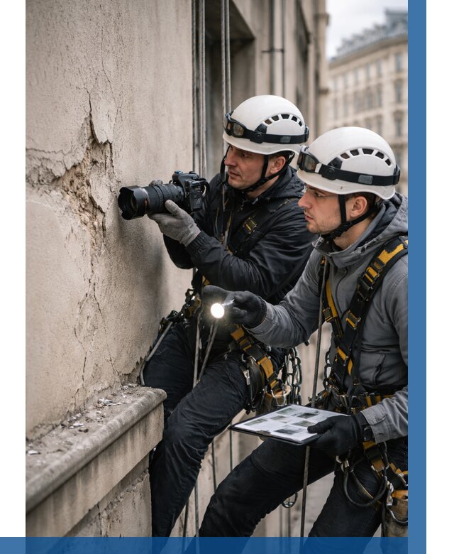 Фотофиксация дефектов фасада в Нягани от 4584 р. | ВЫСОТНИК-Нга