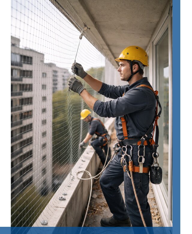 Монтаж сетки от птиц в Нягани от 4584 р. | ВЫСОТНИК-Нга