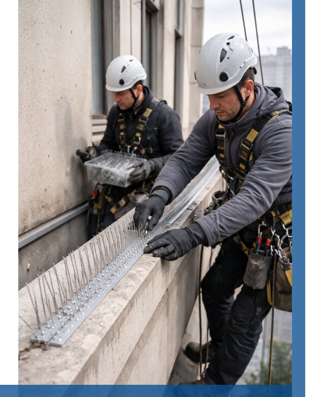 Установка шипов от птиц в Нягани от 866 р. | ВЫСОТНИК-Нга